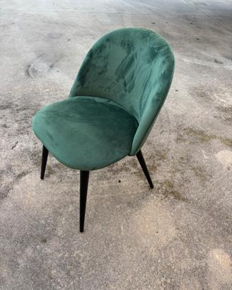 Poltrona velluto seduta 6 pezzi