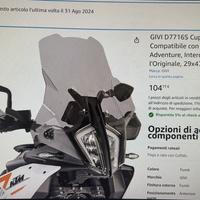 Cupolino Givi fumé per KTM Adventure