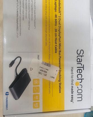 Mini Dock Thunderbolt 3 a Doppio DisplayPort 4K
