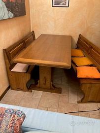 SPLENDIDO TAVOLO FRATINO ALLUNGABILE CON PANCHE