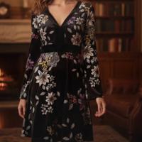 Vestito in velluto a fiori Talco stile Parigi