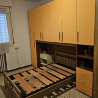 Camera Armadio a Ponte + Letto con Doghe Legno