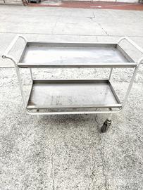 carrello con ripiani inox