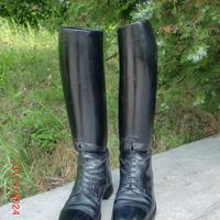 STIVALI CAVALLERIZZ* VINTAGE, PELLE NERA, N. 41