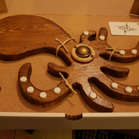 Polpo arredo in legno