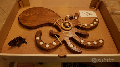 Polpo arredo in legno
