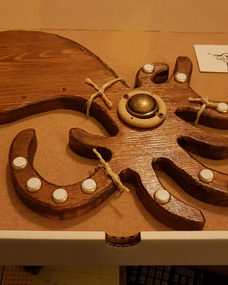 Polpo arredo in legno
