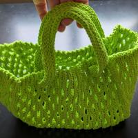 borsa uncinetto verde