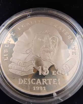 moneta  100 Franchi / 15 ECU René Descartes