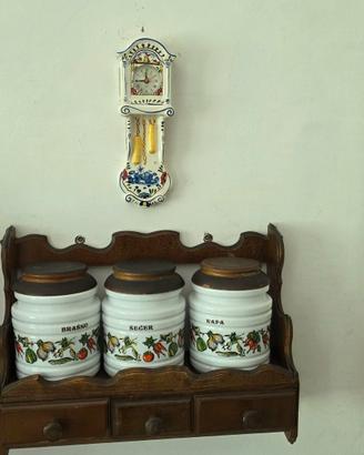 mensola a muro  porta vasi e orologio a muro
