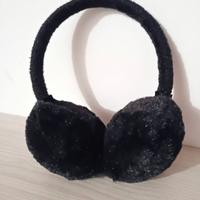 Paraorecchie  neri e glitter effetto pelliccia