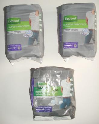 Slip assorbenti uomo DEPEND 18 Pezzi + 3 omaggio
