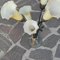 Lampada in ferro battuto a 5 luci