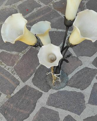 Lampada in ferro battuto a 5 luci