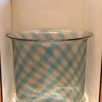 VeArt 1982 – Vaso in vetro a spirale blu/bianca