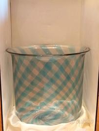 VeArt 1982 – Vaso in vetro a spirale blu/bianca
