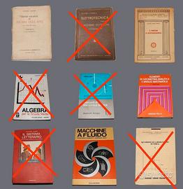 Libri di testo vintage dagli anni'30 fino anni '80