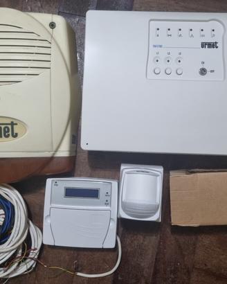 KIT IMPIANTO ALLARME URMET COMPLETO DI CAVO BATTER
