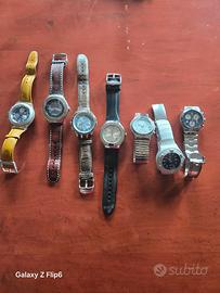 lotto 7 orologi Swach