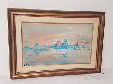 Quadro dipinto olio su tela intitolato la salute