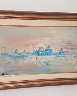 Quadro dipinto olio su tela intitolato la salute