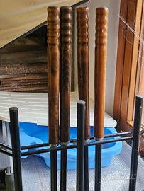 4  pale  da forno  con supporto