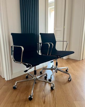 2 Sedie ufficio Vitra EA 117 - Tessuto nero