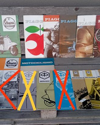 catalogo, manuale, rivista PIAGGIO e varie
