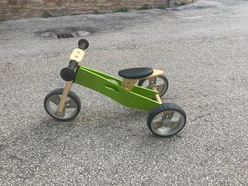 MINIBIKE 2 in 1 in legno- Bicicletta triciclo 18M