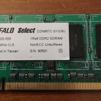 Ram SDRAM DDR2 1GB 667 MHz 1RX8 200 PIN PC2-5300S-