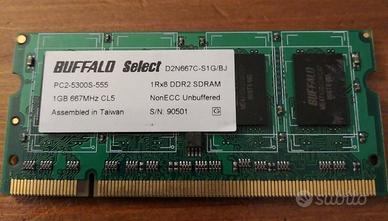 Ram SDRAM DDR2 1GB 667 MHz 1RX8 200 PIN PC2-5300S-