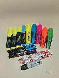 Lotto 15 evidenziatori e pennarelli Faber-Castell