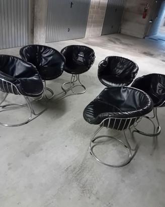 4 Sedie  modello Pan-Am, realizzate nel 1970