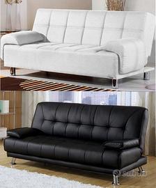 Divano letto bianco o nero ecopelle NUOVO posti Arredamento e