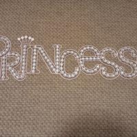 Scritta in metallo rosa da parete "Princess"