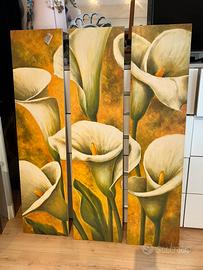 Trittico quadri con calle