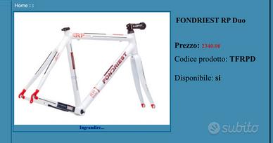 Telaio carbonio fondriest RP duo