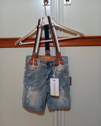jeans con bretelle bimbo 1 anno