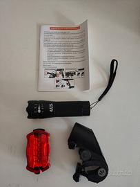 Set Luci da bicicletta Fanale anteriore e luce pos