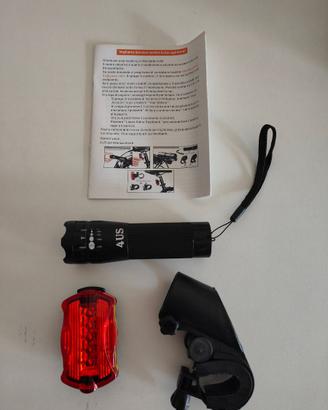 Set Luci da bicicletta Fanale anteriore e luce pos
