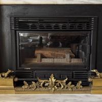 PARABRACE CAMINO BRONZO ALARI SCULTURA BASSORILIEV