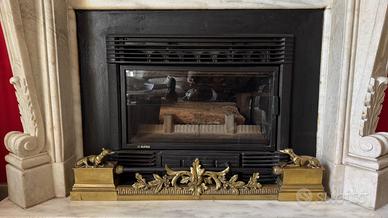 PARABRACE CAMINO BRONZO ALARI SCULTURA BASSORILIEV