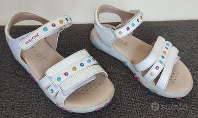 Sandali Geox bianchi per bimba, misura 28