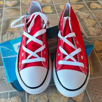 Scarpe tela Rosse taglia 42