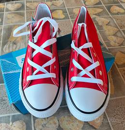 Scarpe tela Rosse taglia 42