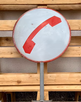 Insegna Telefonica Pubblica Bifacciale SIP 1980