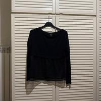 Maglione Bershka  a maniche lunghe con fondo tulle