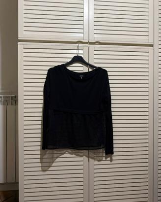 Maglione Bershka  a maniche lunghe con fondo tulle