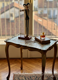 Tavolino Vintage Decorato Veneziano Fiorentino