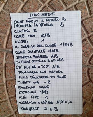 libri di scuola media 